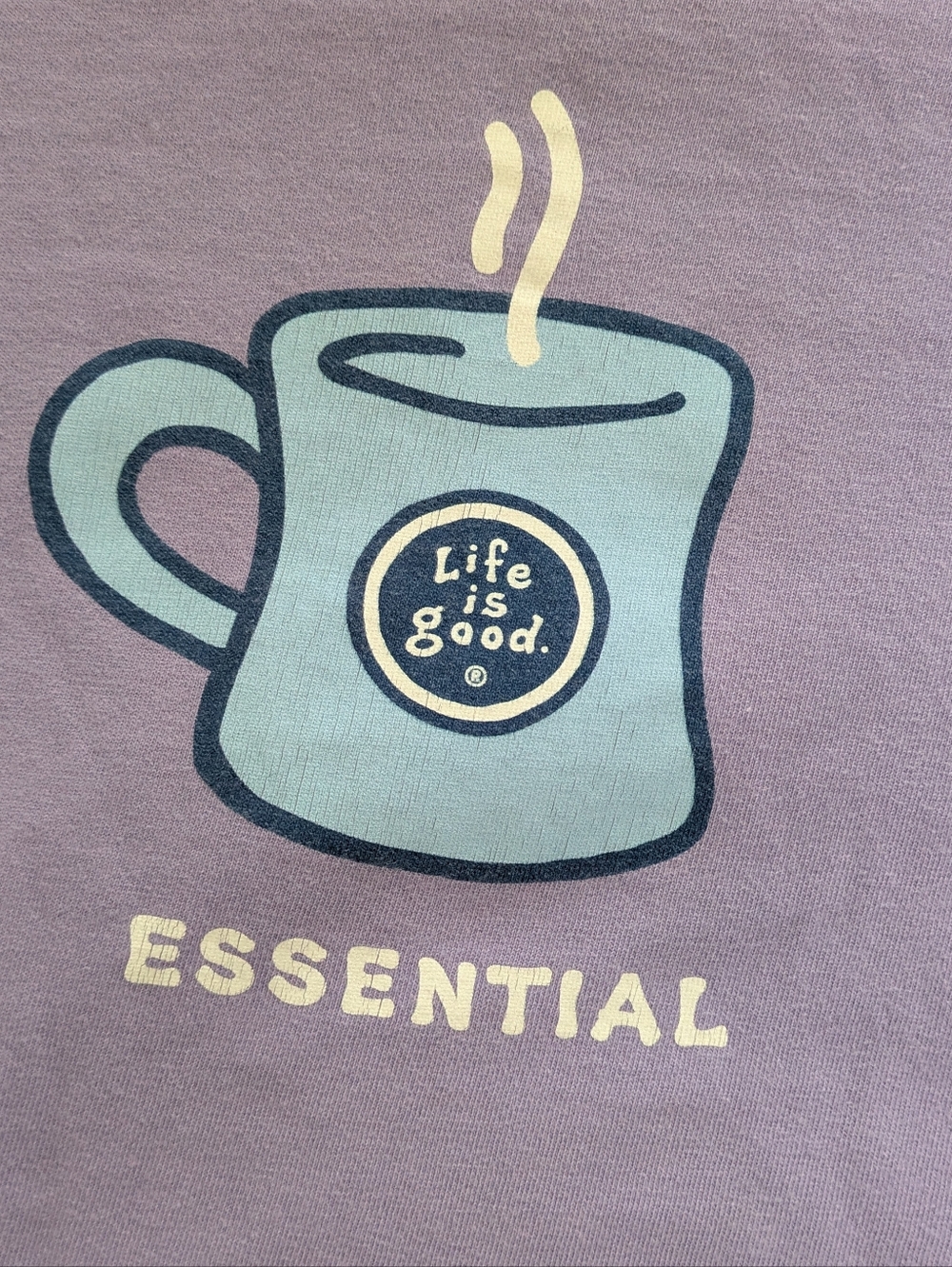 Purple Life is Good Essential Coffee Graphic T-shirt